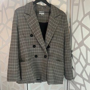 Women's Oversize Plaid Blazer - Size Medium - Lined